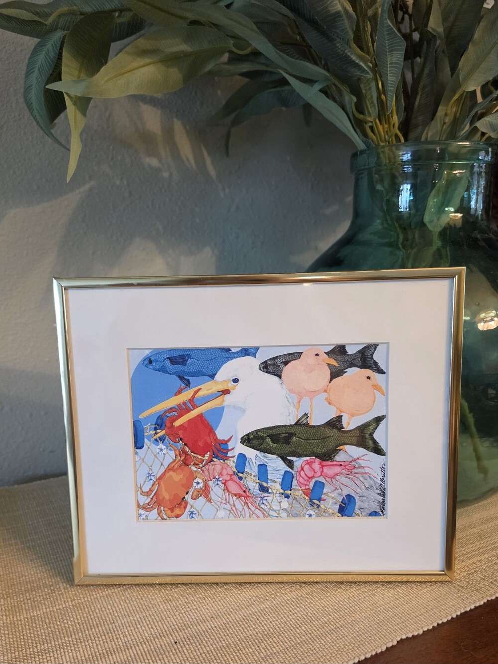 Vibrant Tropical Fish Picture Framed & Signed by Margaret Albritton